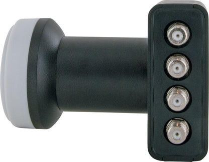 SCHWAIGER Satellitenschüssel Komplettset Quad LNB 75cm Anthrazit HD 4K