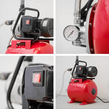 WALTER Edelstahl-Hauswasserwerk 1200 W, 3.800 l/h, 19 l Druckbehälter
