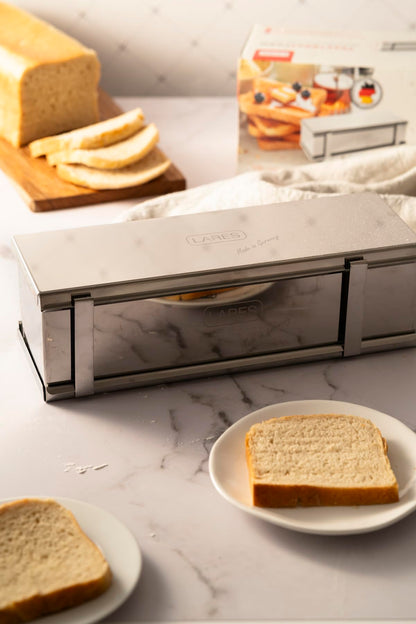 Lares Toastbrotform Edelstahl mit Teiler 30 x 10 x 9 cm