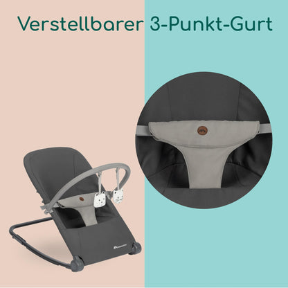 Bebeconfort Aster Babywippe mit Spielbogen, 0–2 Jahre, Tinted Graphite