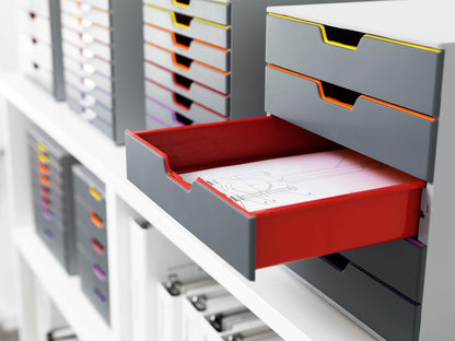 Durable Schubladenbox A4 Varicolor Ablagebox 5 Fächer - 760527