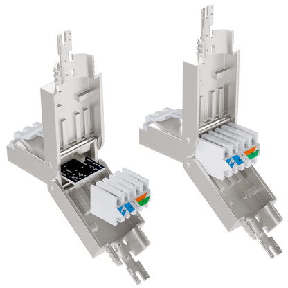 HB-DIGITAL CAT 8 RJ45 Stecker STP – 48 Stk. werkzeuglos 40 Gbit/s