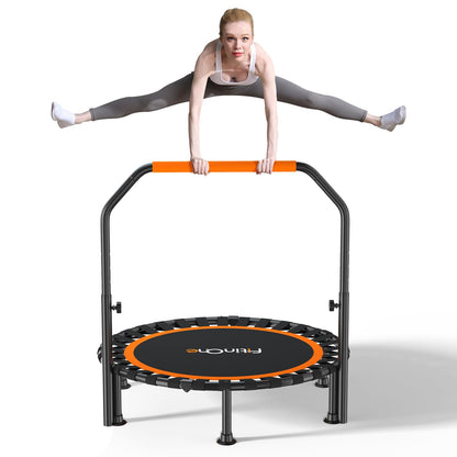 FitinOne 150KG Ø 101CM Fitness Trampolin Faltbar Bungee. Rundes, schwarzes Trampolin mit Bungee-Federung zur Steigerung von Ausdauer und Koordination.