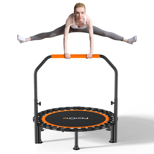 FitinOne 150KG Ø 101CM Fitness Trampolin Faltbar Bungee. Rundes, schwarzes Trampolin mit Bungee-Federung zur Steigerung von Ausdauer und Koordination.