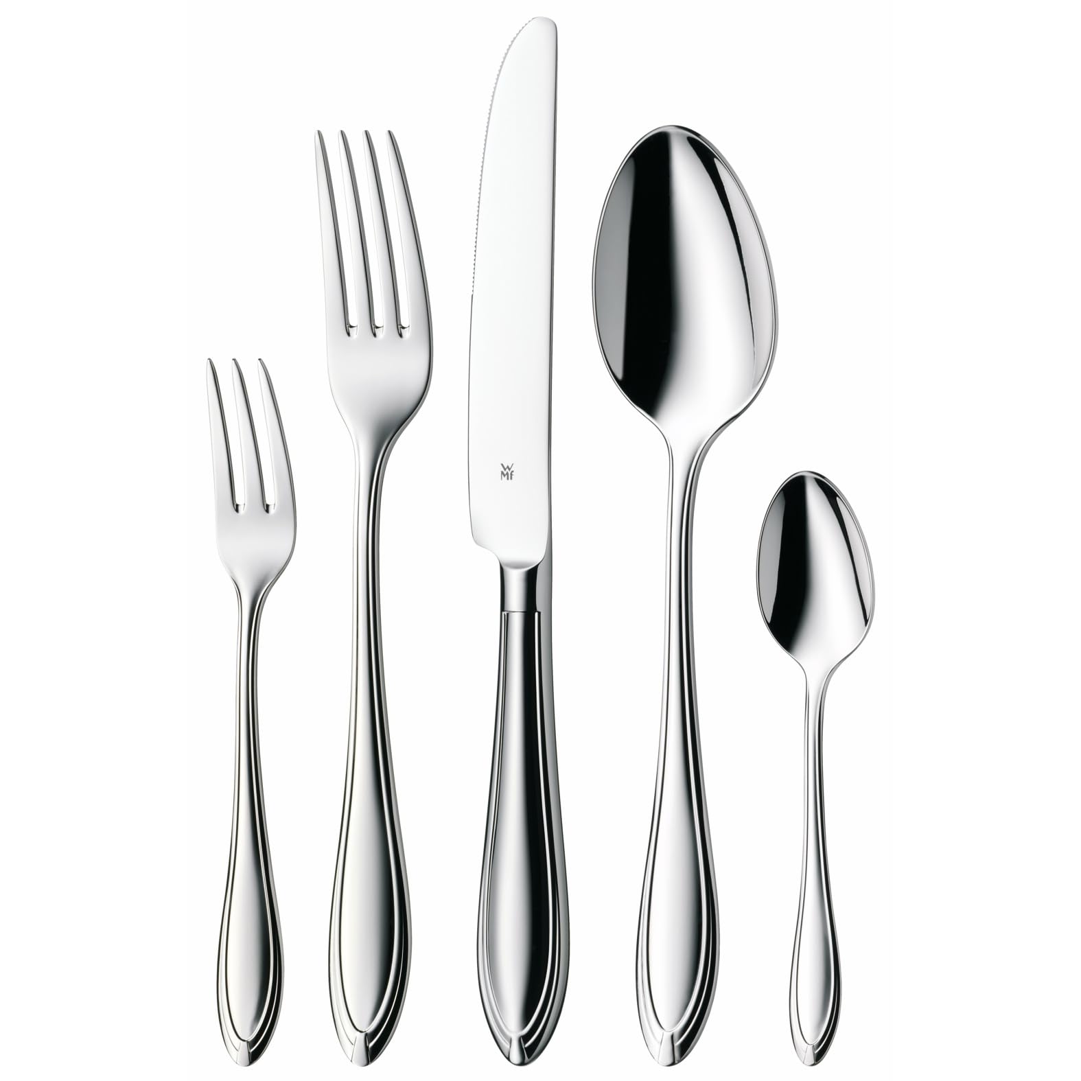 WMF Verona Besteckset für 6 Personen – 30-teilig Cromargan poliert. Glänzendes, silbernes Set zum Servieren und Essen von Mahlzeiten.