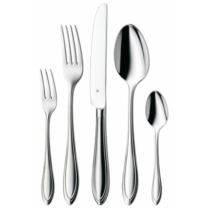 WMF Verona Besteckset für 6 Personen – 30-teilig Cromargan poliert. Glänzendes, silbernes Set zum Servieren und Essen von Mahlzeiten.
