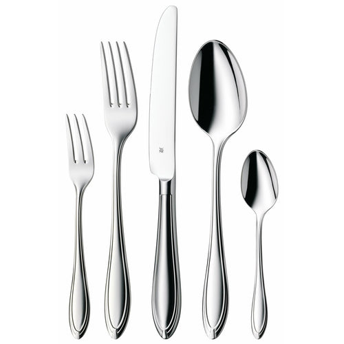 WMF Verona Besteckset für 6 Personen – 30-teilig Cromargan poliert. Glänzendes, silbernes Set zum Servieren und Essen von Mahlzeiten.