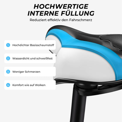 YOUNGDO Fahrradsattel Gel ergonomisch, breit und weich, wasserdicht