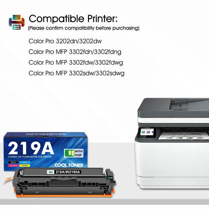 Kompatibel für HP 219A 219X Toner Multipack - 4 Farben mit Chip
