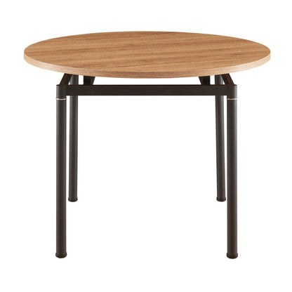 en.casa Esstisch Hemnes rund Ø100 cm Eiche-Optik für 4 Pers.