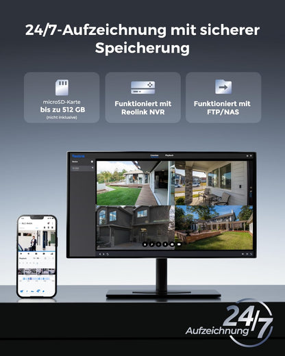 Reolink RLC-840A 4K PoE Kamera – IK10 Schutz, Farbnachtsicht