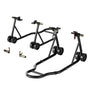 SPECSTAR Motorrad Montageständer Set VH569, 400 kg, Schwarz aus pulverbeschichtetem Stahl mit vier Rollen