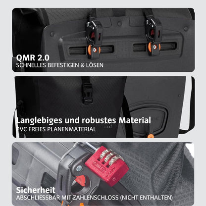 VAUDE Aqua Back Hinterradtaschen 2x24L – All Black