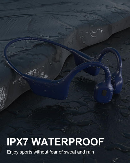 SANOTO DG08 Knochenschall Kopfhörer Bluetooth 5.3 Open Ear IPX7 Blau