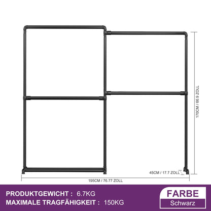 LOEFME Schwerlast Kleiderständer – Klappbar & Freistehend