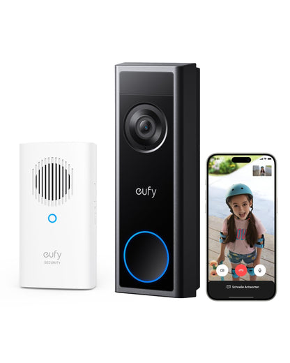 eufy Security Video-Türklingel C31 mit Chime, 2K FHD, kabellos