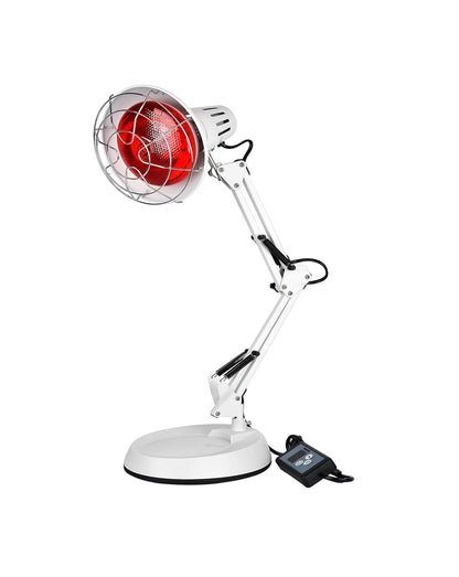 Relassy Infrarotlampe 150W Rotlichtlampe mit Timer, 10 Stufen, einstellbarer Winkel