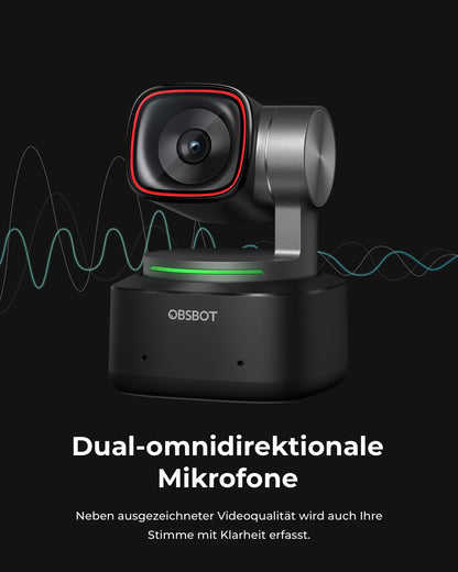 OBSBOT Tiny 2 PTZ 4K Webcam – KI-Tracking & Gestensteuerung
