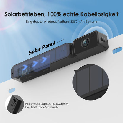 Foxpark Solar 3 kabellose Rückfahrkamera Set mit 5" Monitor, 1080P