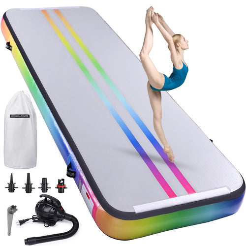 ROMELANDS Turnmatte Aufblasbar, 3M lang, 10 cm hoch, als Gymnastikmatte für Yoga, Taumel und Turnen.