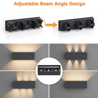 Klighten LED Aussenwandleuchte 30W Anthrazit, Up & Down, IP65