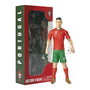 Megableu Fussballfigur Cristiano Ronaldo, 20 cm, 10 Gelenkpunkte – aus PVC, im Portugal-Dress, mit Ball