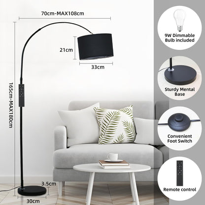 ANTENLICHT AURA Bogenlampe Schwarz mit Fernbedienung