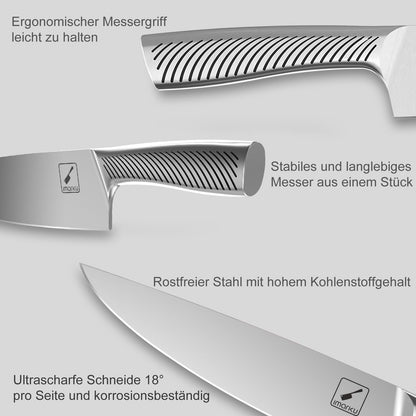 imarku Messerblock japanisches Küchenmesser Set 14-teilig