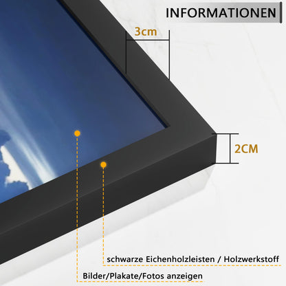 Tinkeps Bilderrahmen 50x70 cm, schwarz, 3er-Pack aus Holzwerkstoff