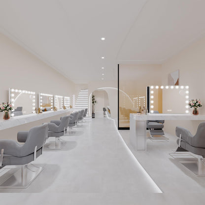 Dripex Hollywood Schminktischspiegel Beleuchtung – 80x60 cm Weiss