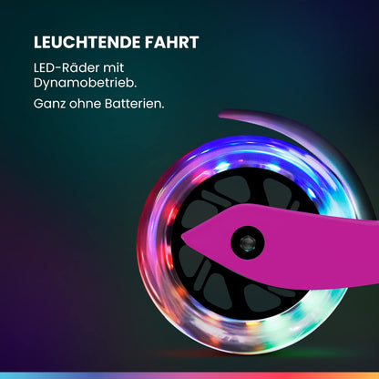 Fun Pro ONE Premium Kinderroller - LED Räder faltbar ab 3 Jahren