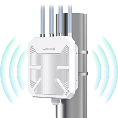 Wavlink WN573HX3 Outdoor WiFi 6 Mesh Repeater/AP - AX3000. Weißes Gehäuse. Erweitert/erstellt WiFi 6 Mesh-Netzwerk.