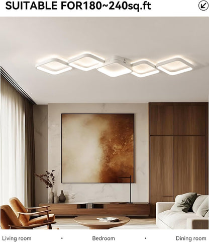 Modern LED Deckenleuchte dimmbar Fernbedienung 45W 92x31cm