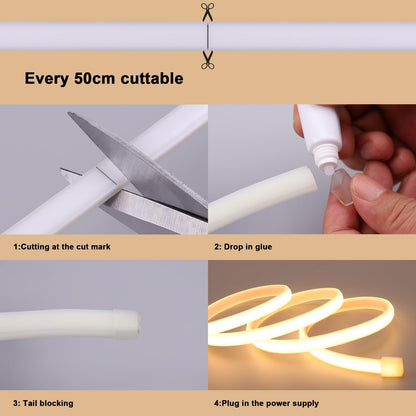 BENLUN 220V COB LED Streifen Aussenbereich - 20M, 3000K Warmweiss