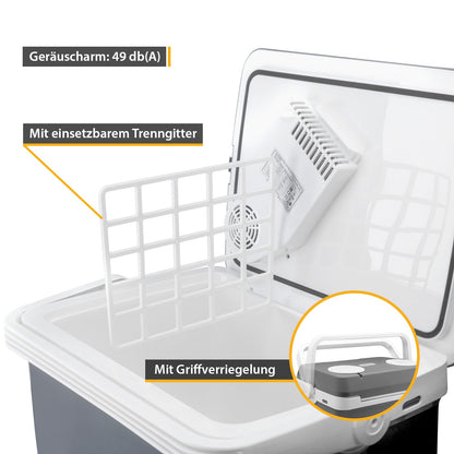 TZS First Austria Kühlbox 32L elektrisch 12V/230V Grau