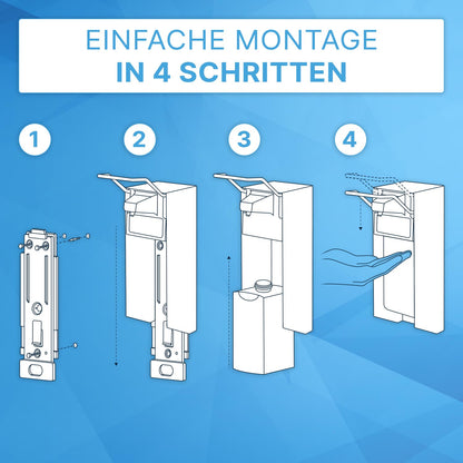 ARNOMED Desinfektionsspender Armhebel Aluminium 500ml – 4er-Set