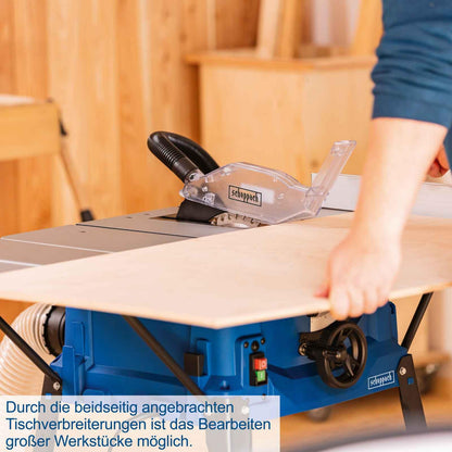 Scheppach HS100S Tischkreissäge – Untergestell & Tischverbreiterung