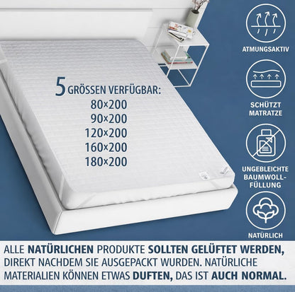 FAM Home Matratzenschoner 160x200 cm Baumwolle, atmungsaktiv