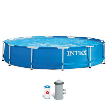Intex Frame Pool Rund 366x76 cm mit Filterpumpe