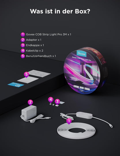 Govee COB Strip Light Pro 3m – Smart LED Streifen RGBIC WW