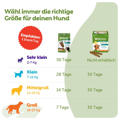 WHIMZEES Stix L Kaustangen Zahnpflege für grosse Hunde, 30 Stück