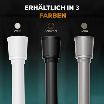MEISENBERG Teleskopstange ohne Bohren, 270–320 cm, Grau, Ø 32 mm