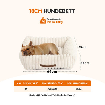 Upvilla Hundebett für kleine Hunde, waschbar, Memory-Schaum, Beige