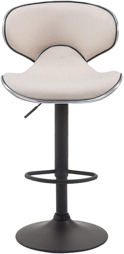 CLP Las Vegas V2 Barhocker Stoffbezug 2er Set – Creme / Schwarz