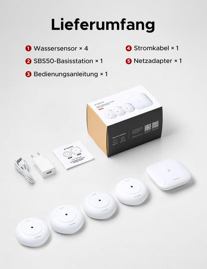 X-Sense Smart Wassermelder SWS55, WLAN Wassersensor mit 110 dB Alarm