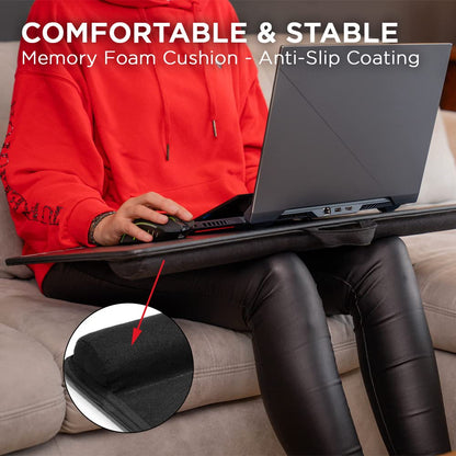 THE G-LAB K-Board Cadmium Laptopablage mit XXL-Kissen für 13-19 Zoll