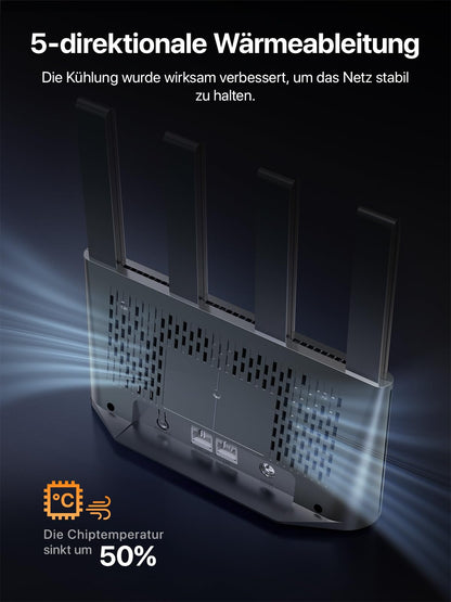 Tenda 4G08 LTE Router – 4G+ Cat6 AC1200 Dual-Band WLAN