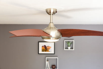 AireRyder Deckenventilator Borealis – Satin Nickel/Walnuss, 122 cm