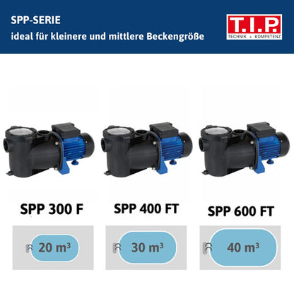T.I.P. SPP 600 FT Poolpumpe – Filterpumpe mit Vorfilter