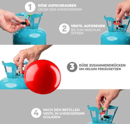 STAHLMANN Helium Gasflasche XXL – für 90 Luftballons